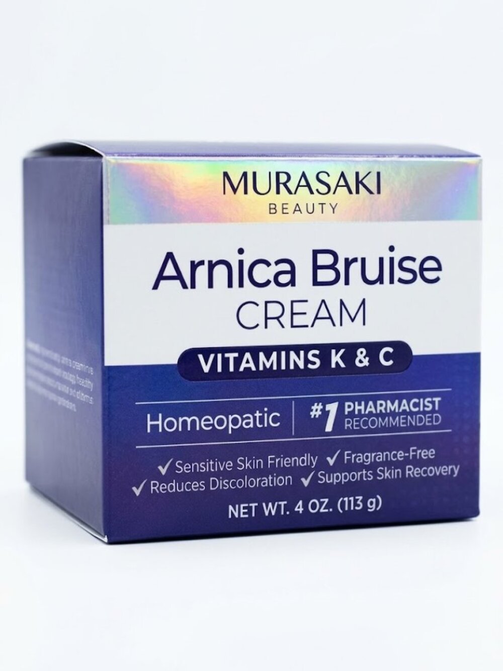 Murasaki Beauty Arnica Bruise Cream Extra Strength Daily Care 4 oz New